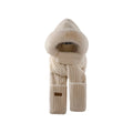 Women's Winter Plush Hat Scarf Gloves Set