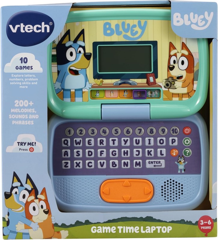 VTech Bluey Learning Laptop Kids Educational Toy Letters Numbers Music