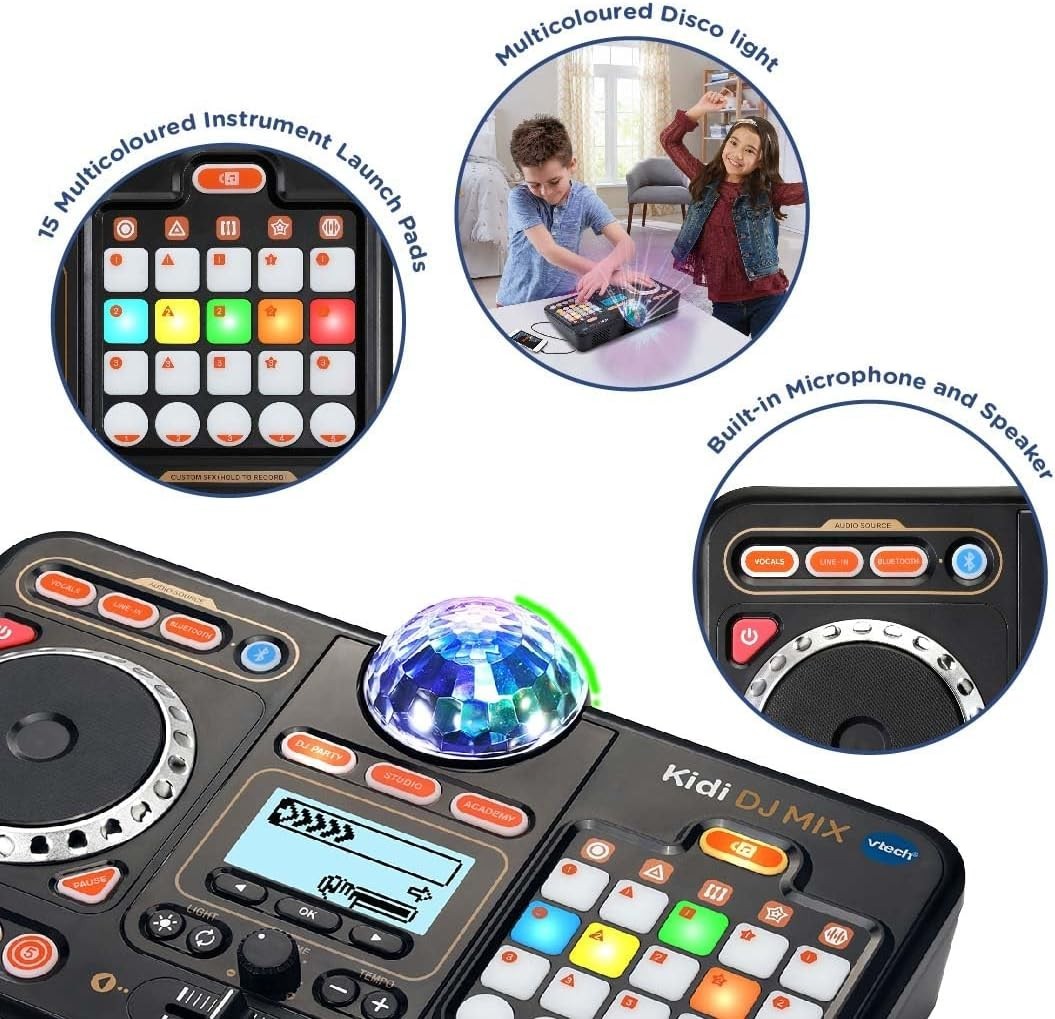 VTech KidiDJ Mixer Kids Music Light Effects Educational Interactive Toy Ages 6+