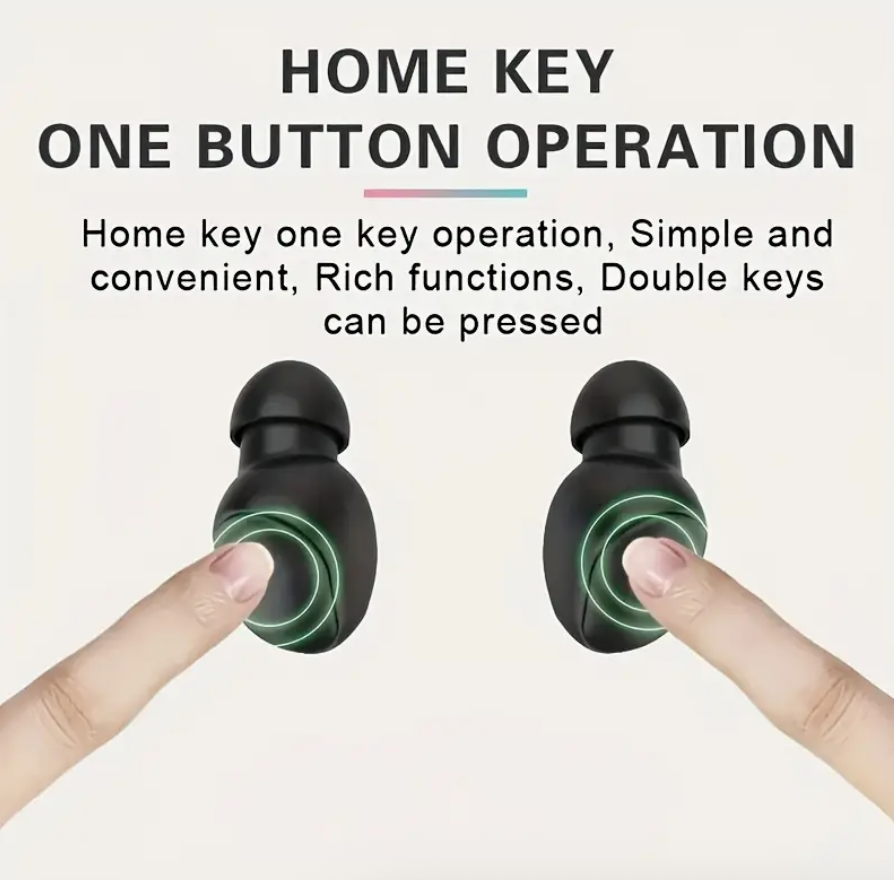 Wireless Earbuds – High-Fidelity Sound, Noise Isolation, Compact & Lightweight | Sport & Office Earphones, Black | Ideal Gift for Christmas & Halloween