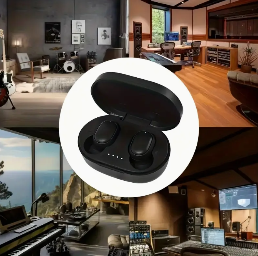 Wireless Earbuds – High-Fidelity Sound, Noise Isolation, Compact & Lightweight | Sport & Office Earphones, Black | Ideal Gift for Christmas & Halloween