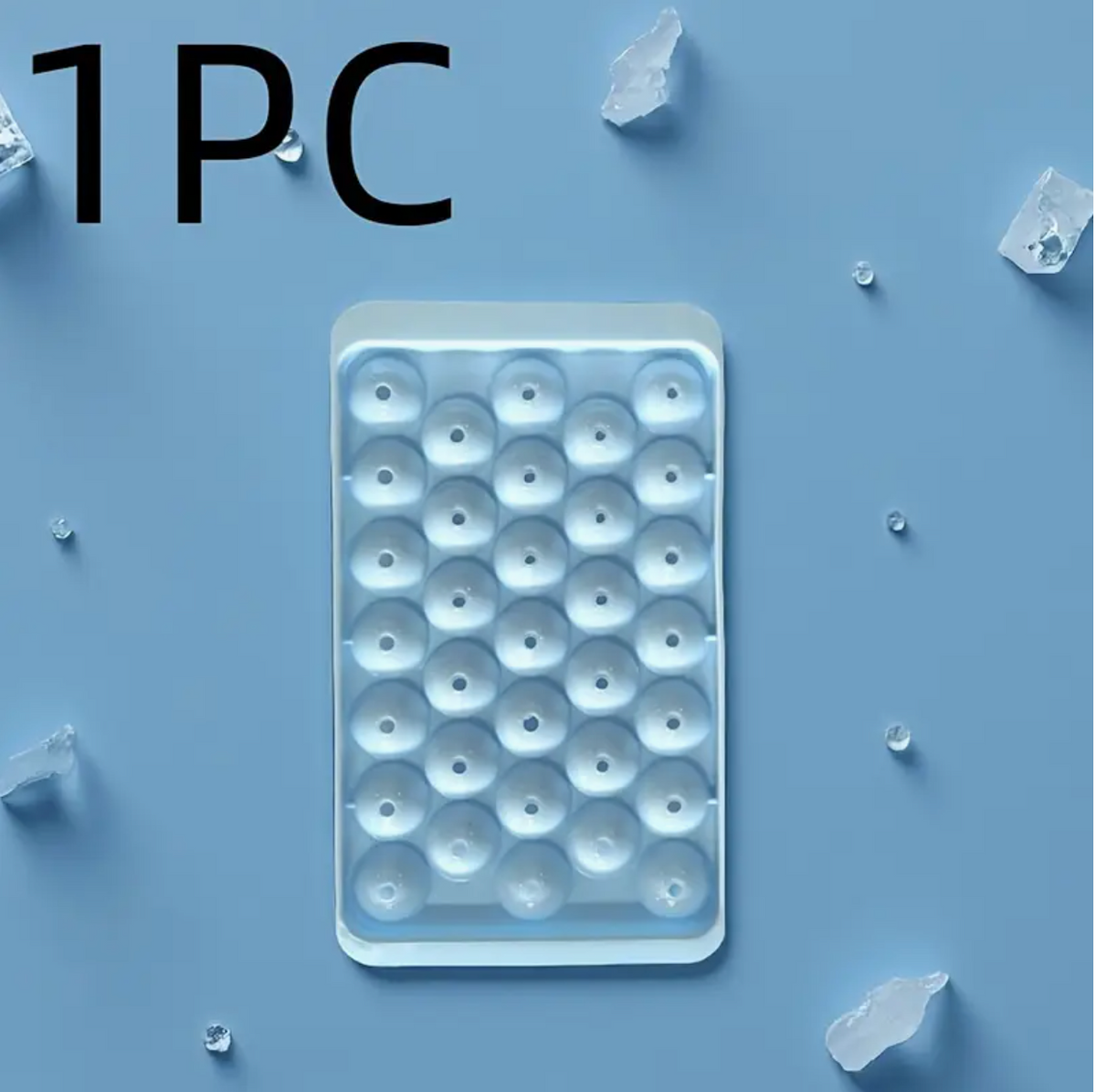1PC Ice Cube Tray – Polished Dustproof Round Grid Ice Ball Mold | Small-Sized Food-Grade Ice Maker for Home, Party & Kitchen Use