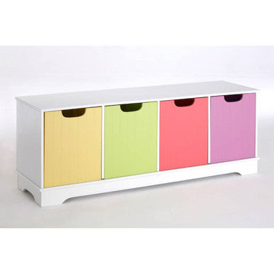 Isla Kids White and Multi Coloured 4 Drawer Storage Unit