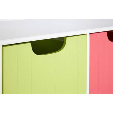 Isla Kids White and Multi Coloured 4 Drawer Storage Unit