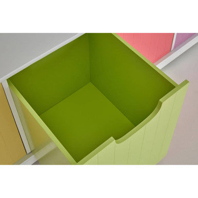 Isla Kids White and Multi Coloured 4 Drawer Storage Unit