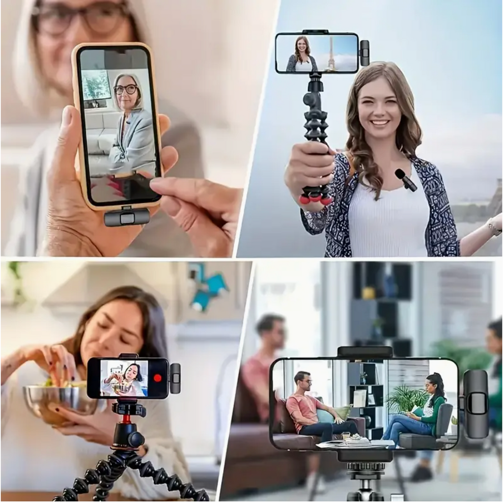 Wireless Microphone – USB-C Clip-On Mic for Smartphones & Laptops, Ideal for Vlogs, Live Streaming, Interviews & Content Creation