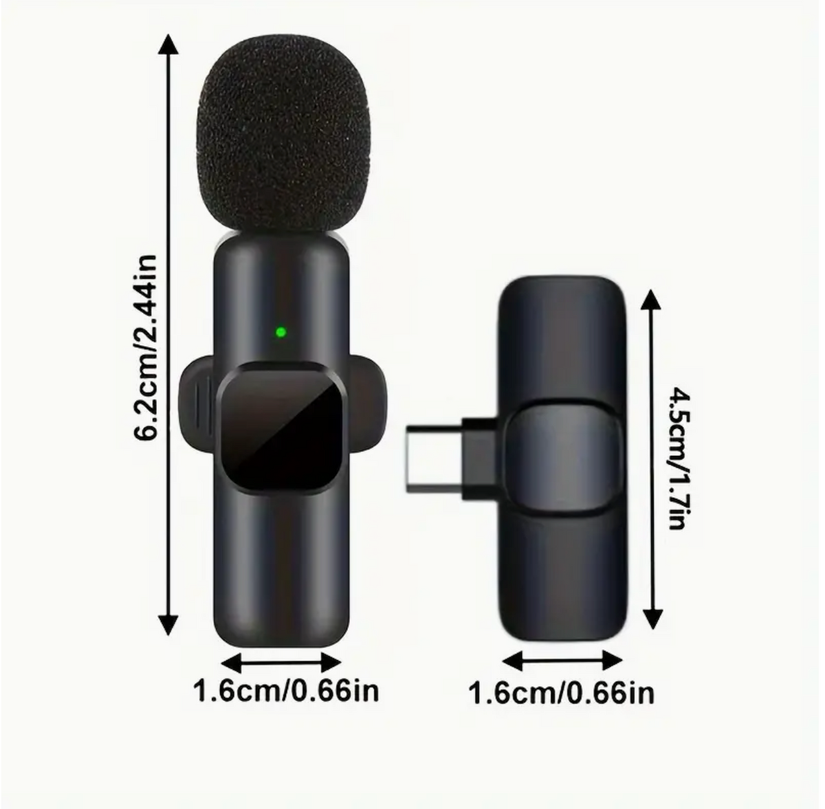 Wireless Microphone – USB-C Clip-On Mic for Smartphones & Laptops, Ideal for Vlogs, Live Streaming, Interviews & Content Creation
