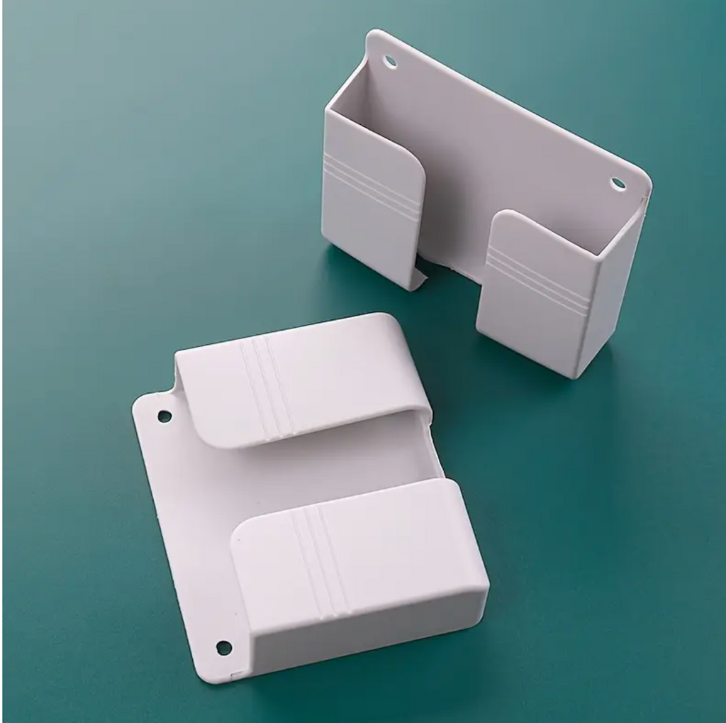 Easy-Install Wall Shelf with Phone Holder – Punch-Free Storage Rack for Kitchen, Bathroom & Bedroom