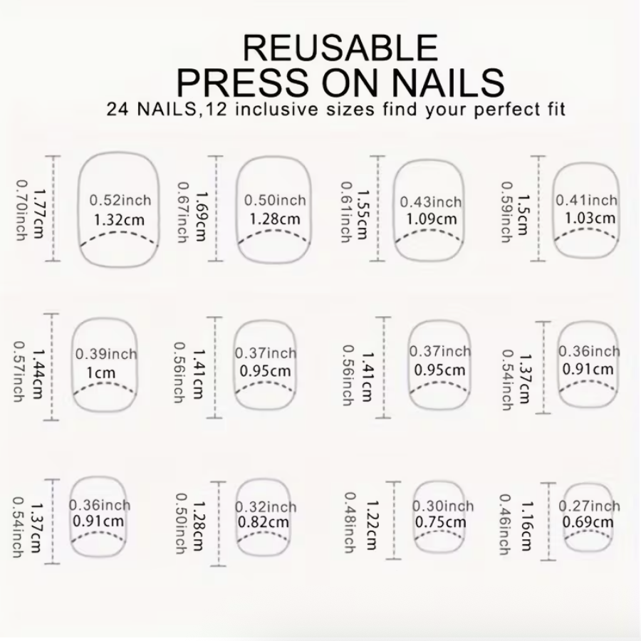24pcs Luxurious Glossy Short Coffin Press-On Nails  Reusable • Durable • Pink & White Colors • Easy Application • Long-Lasting Wear