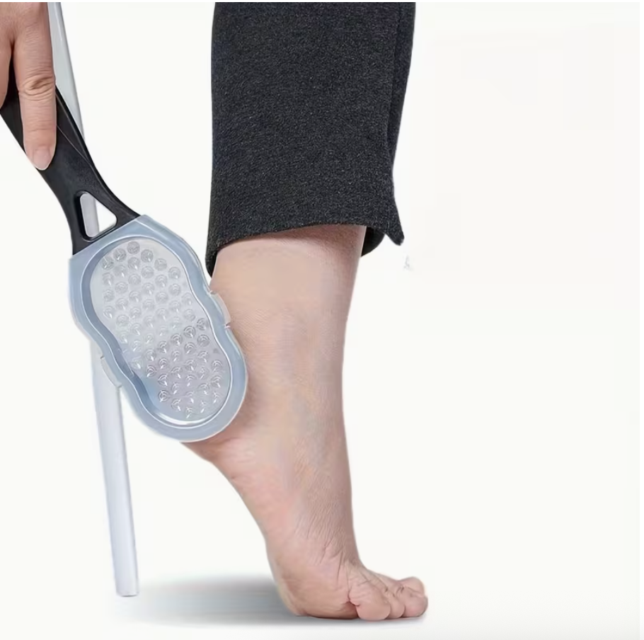 Stainless Steel Foot File Sander  Anti-Splash Design • Comfortable Handle • Rust-Proof & Durable • Removes Dead Skin & Calluses • Home SPA & Pedicure Essential