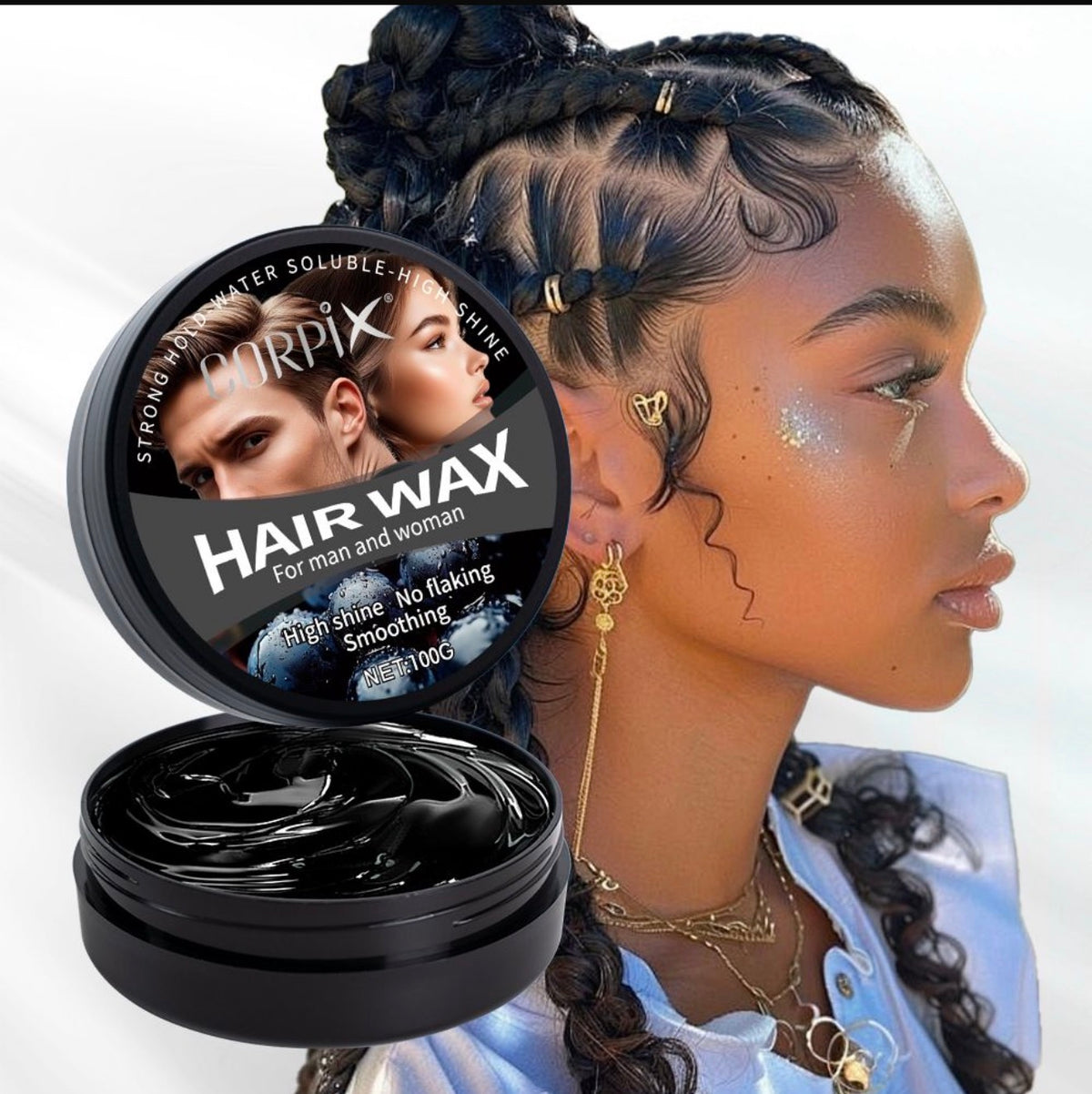 CORPIX Hair Styling Wax – Extreme Hold & Look (Matte to Gloss Finish) – 100g