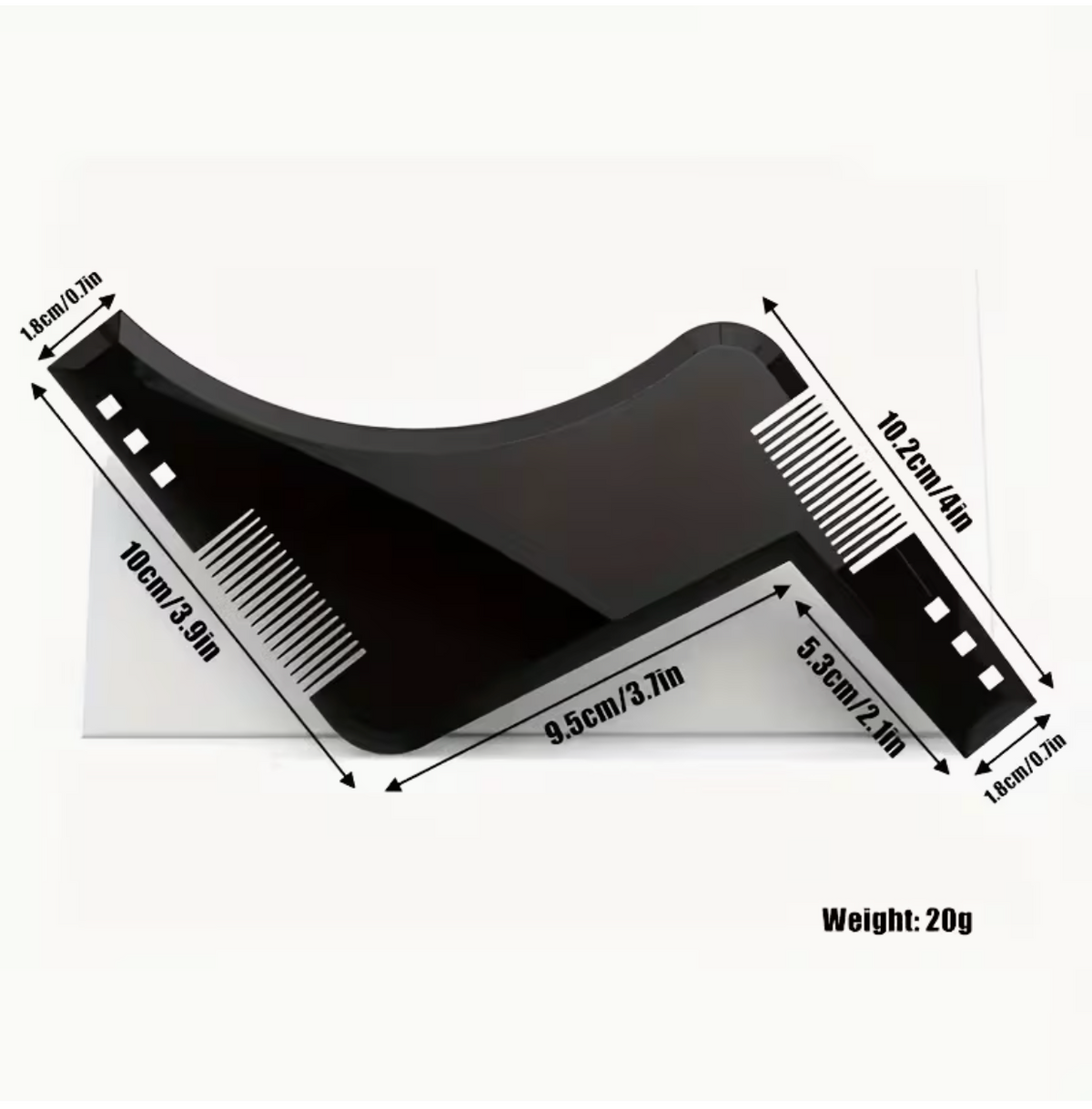 Men’s Beard Shaping & Styling Template Comb – Facial Hair Trim Guide & Style Brush | Precision Beard Grooming Tool