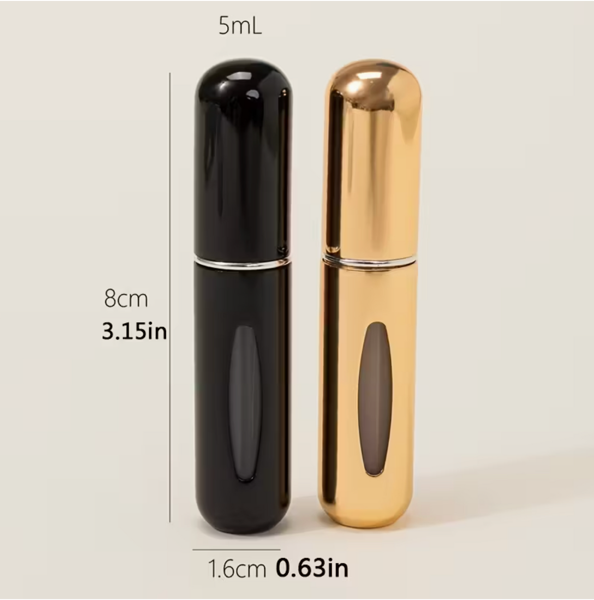 1-Pack 5ml Perfume Refill Bottle with Spray, Portable Travel Refill Container, Empty Perfume Bottle