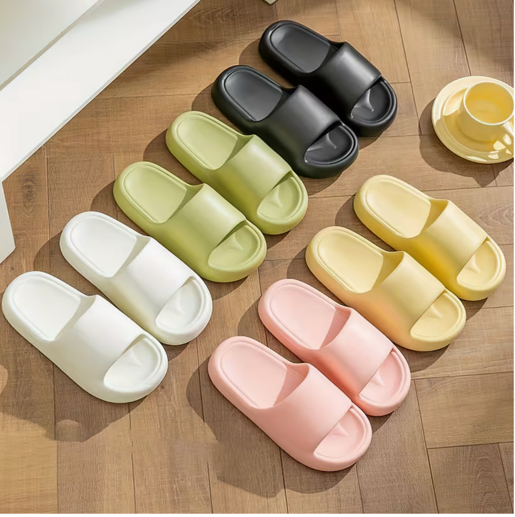 Stylish And Versatile EVA Thick-Soled Couple Slippers, with a Sole Height of 3.5CM. They Feature a Easy And Elegant Design, Providing Comfort And Softness When Worn. Suitable for Home, Bathroom, And Outdoor Beach Use, Women Shoes