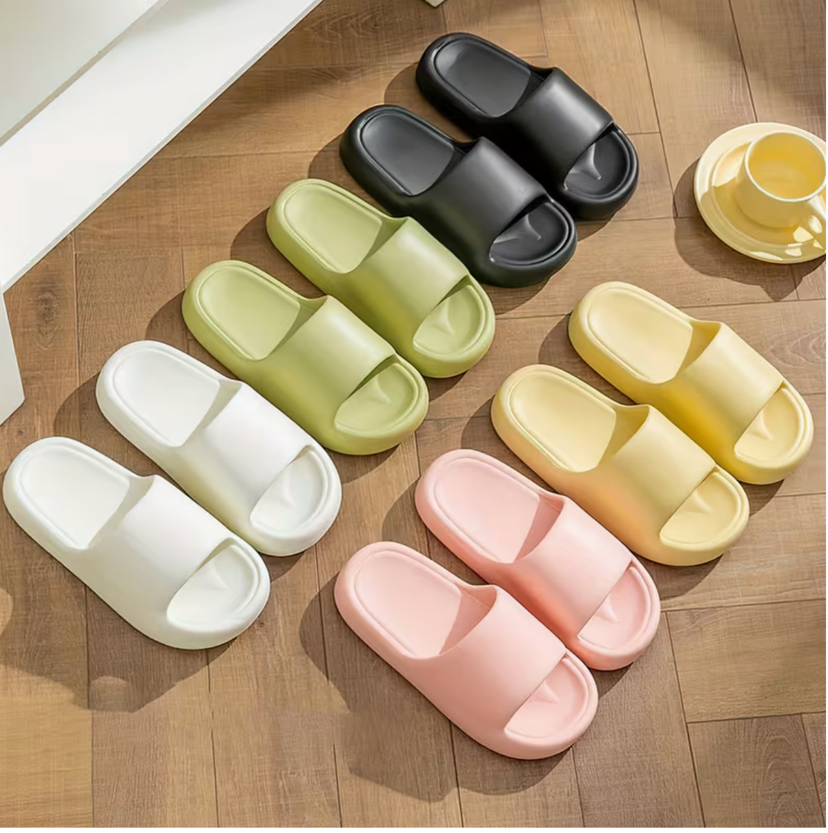 Stylish And Versatile EVA Thick-Soled Couple Slippers, with a Sole Height of 3.5CM. They Feature a Easy And Elegant Design, Providing Comfort And Softness When Worn. Suitable for Home, Bathroom, And Outdoor Beach Use, Women Shoes