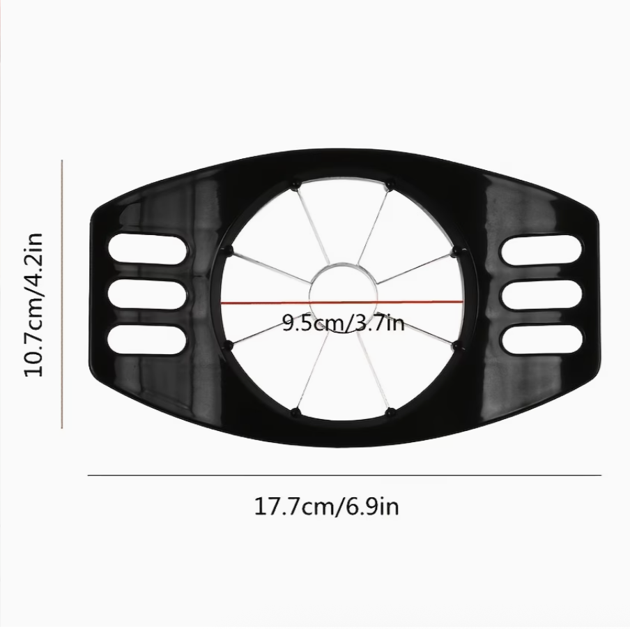 Stainless Steel 1pc Apple Slicer, Manual Round Blade Fruit Cutter, No Power Supply Needed, Kitchen Gadget for Easy Apple Slicing, Quick Slicing Tool|Circular Blade Arrangement|Robust Handle Construction, Fruit Slicer