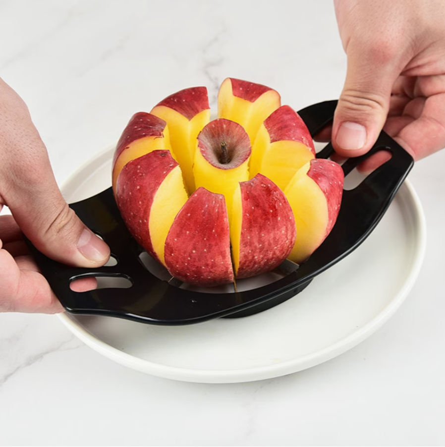 Stainless Steel 1pc Apple Slicer, Manual Round Blade Fruit Cutter, No Power Supply Needed, Kitchen Gadget for Easy Apple Slicing, Quick Slicing Tool|Circular Blade Arrangement|Robust Handle Construction, Fruit Slicer