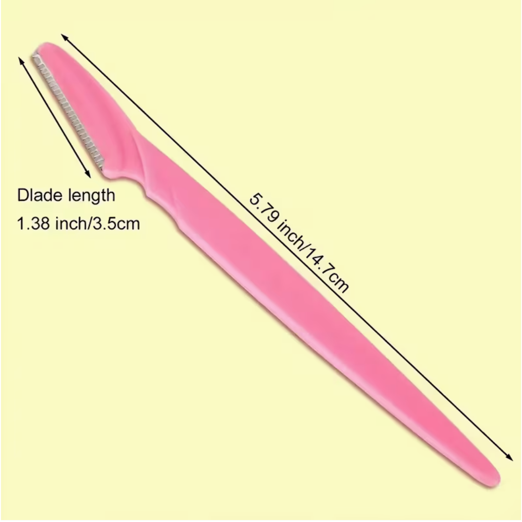 5-Piece Stainless Steel Eyebrow & Facial Razor Set – Random Colours