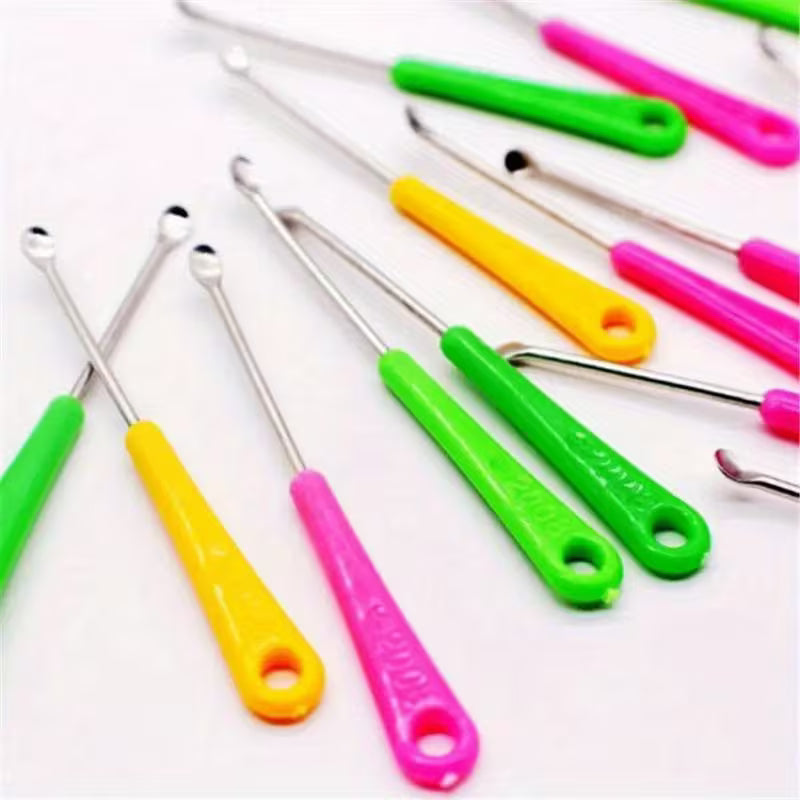 10pcs Metal Ear Wax Cleaning Spoon Ear Pick Scraper Ear Care Tool Assorted Colours