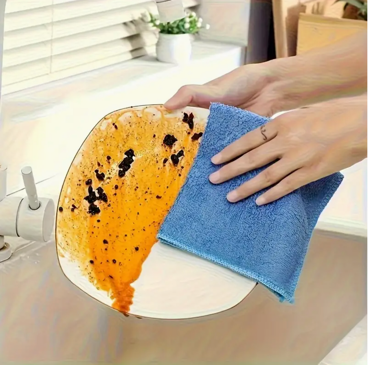 10pcs Multi-Purpose Microfiber Cleaning Cloths – Quick-Dry, Washable, Gift Box Set for Kitchen, Yard & Commercial Use