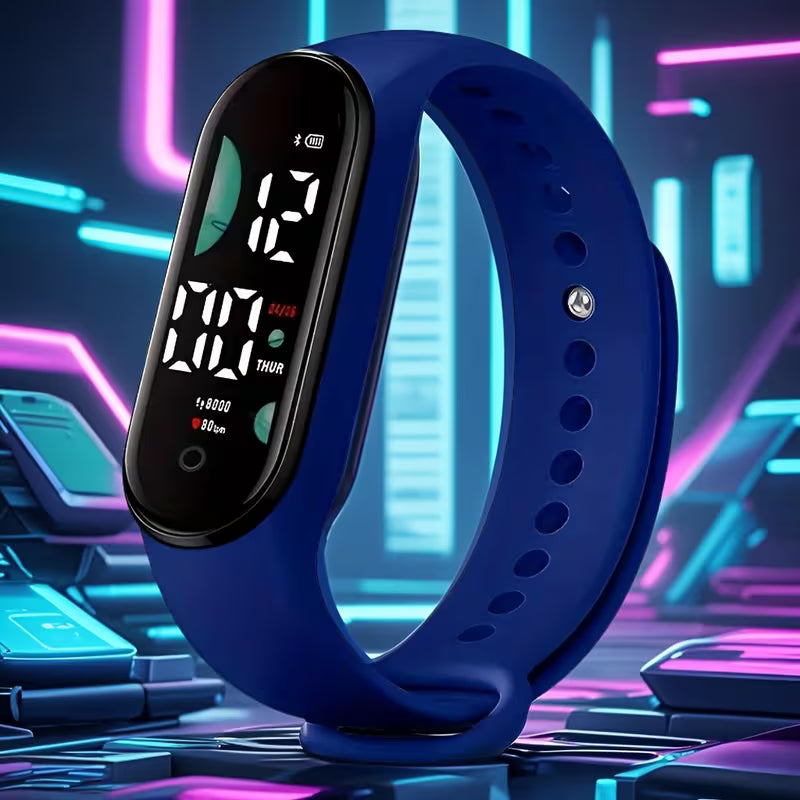 LED Digital Sports Watch – Unisex Lightweight Watch with Colour Display