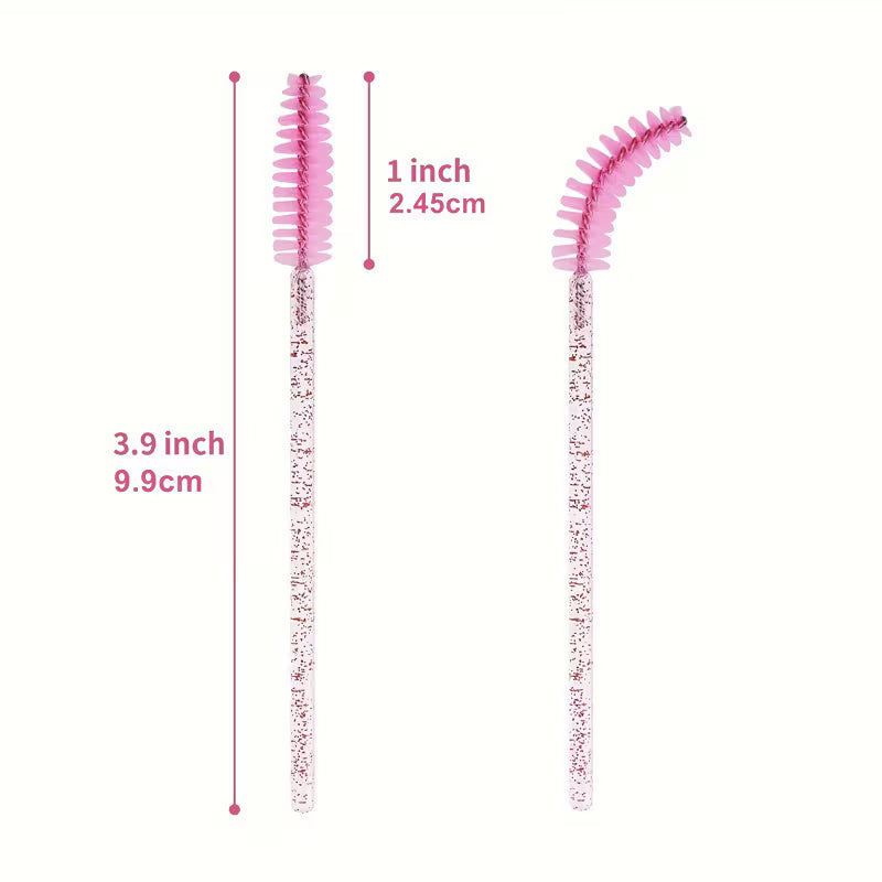 5pcs Disposable Mascara & Eyebrow Brush Set – Travel Makeup Applicators