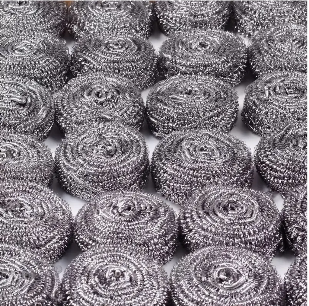 6 Pcs Heavy-Duty Stainless Steel Pot Scrubbing Balls | High-Zinc Iron Core | Rust-Resistant Wire Scrubbers for Tough Kitchen & Bathroom Cleaning