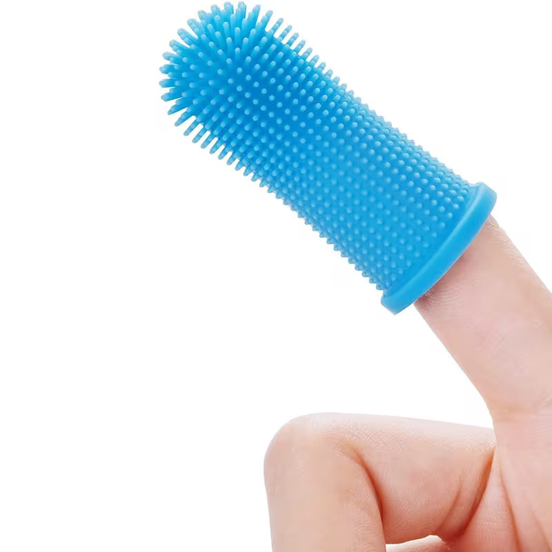 5pcs Soft Silicone Pet Finger Toothbrush Sleeves – Dog & Cat Dental Cleaning Tools
