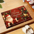 2D Christmas Welcome Mat – Santa Claus & Christmas Tree Design