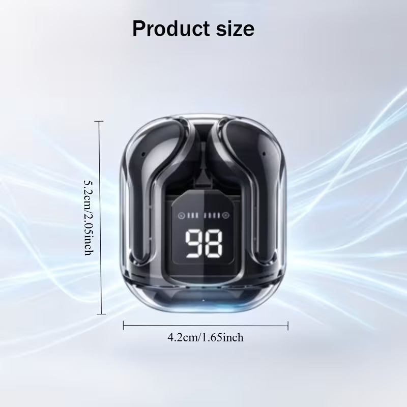 Bluetooth Earbuds with Transparent Charging Case