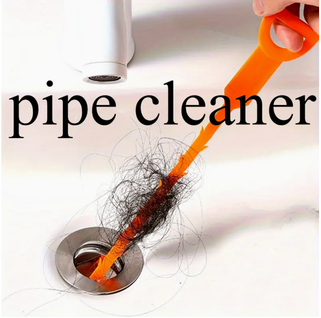 Manual Hair Drain Clog Remover Tool – Flexible Metal Bristles & Ergonomic Handle | Kitchen Sink, Bathroom Tub & Sewer Pipe Unclogger | No Battery Needed | Safe for PVC & Metal Pipes