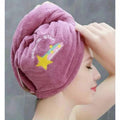 1pc Microfiber Hair Towel Wrap, Quick-Dry Hair Drying Turban Cap for Women, Super Absorbent Geometric Pattern with Space-Themed Embroidery, 260 GSM