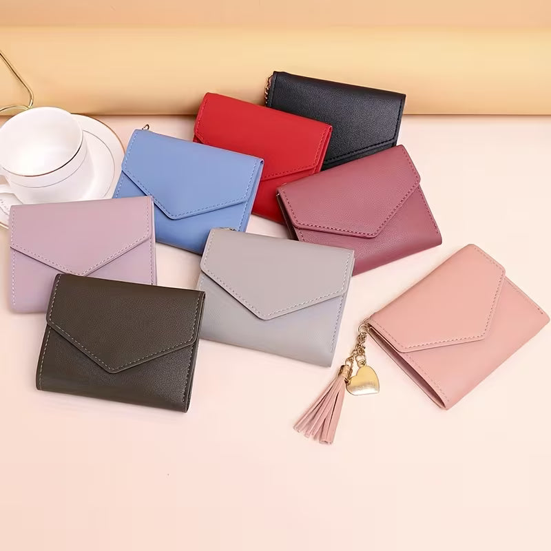Women's Short Wallet, Chinese Han-Inspired Style Purse, Compact Card Holder and Multi-Compartment Wallet