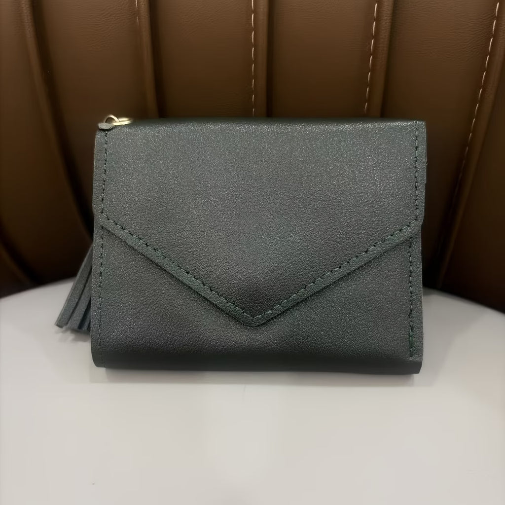 Women's Short Wallet, Chinese Han-Inspired Style Purse, Compact Card Holder and Multi-Compartment Wallet
