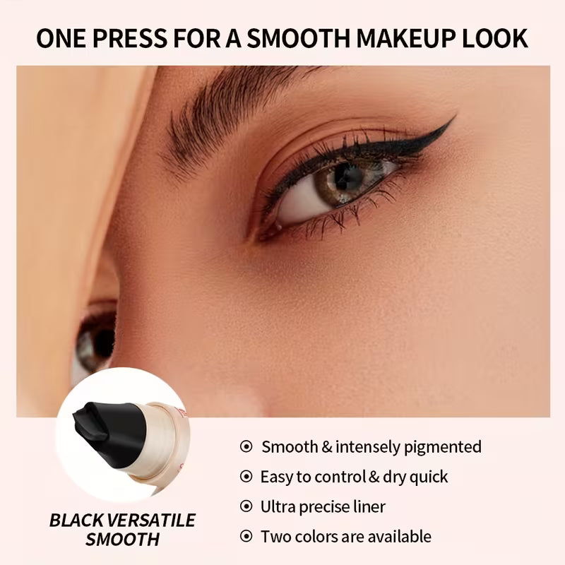 Black Dual Tip Rotating Eyeliner Pen – Waterproof & Smudge-Proof Eye Makeup