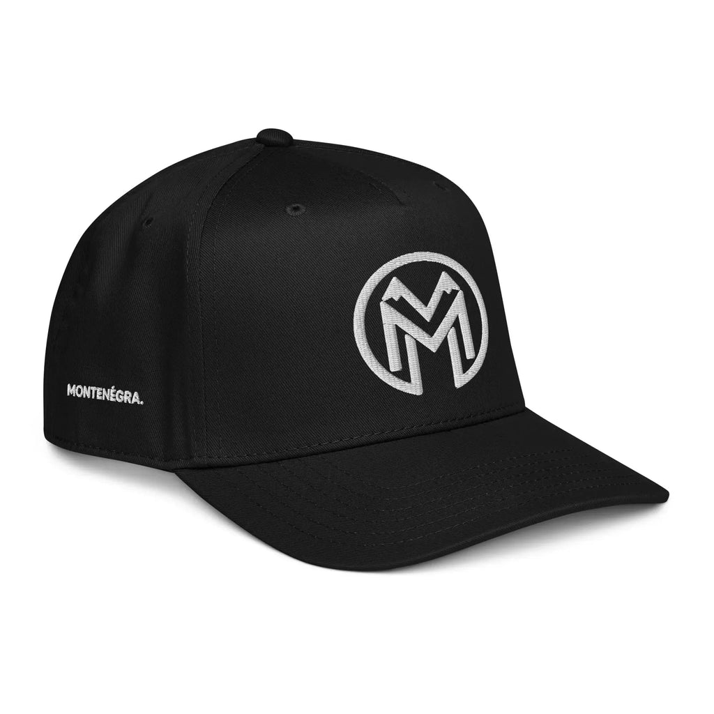 5 panel cap -  Premium Black and White