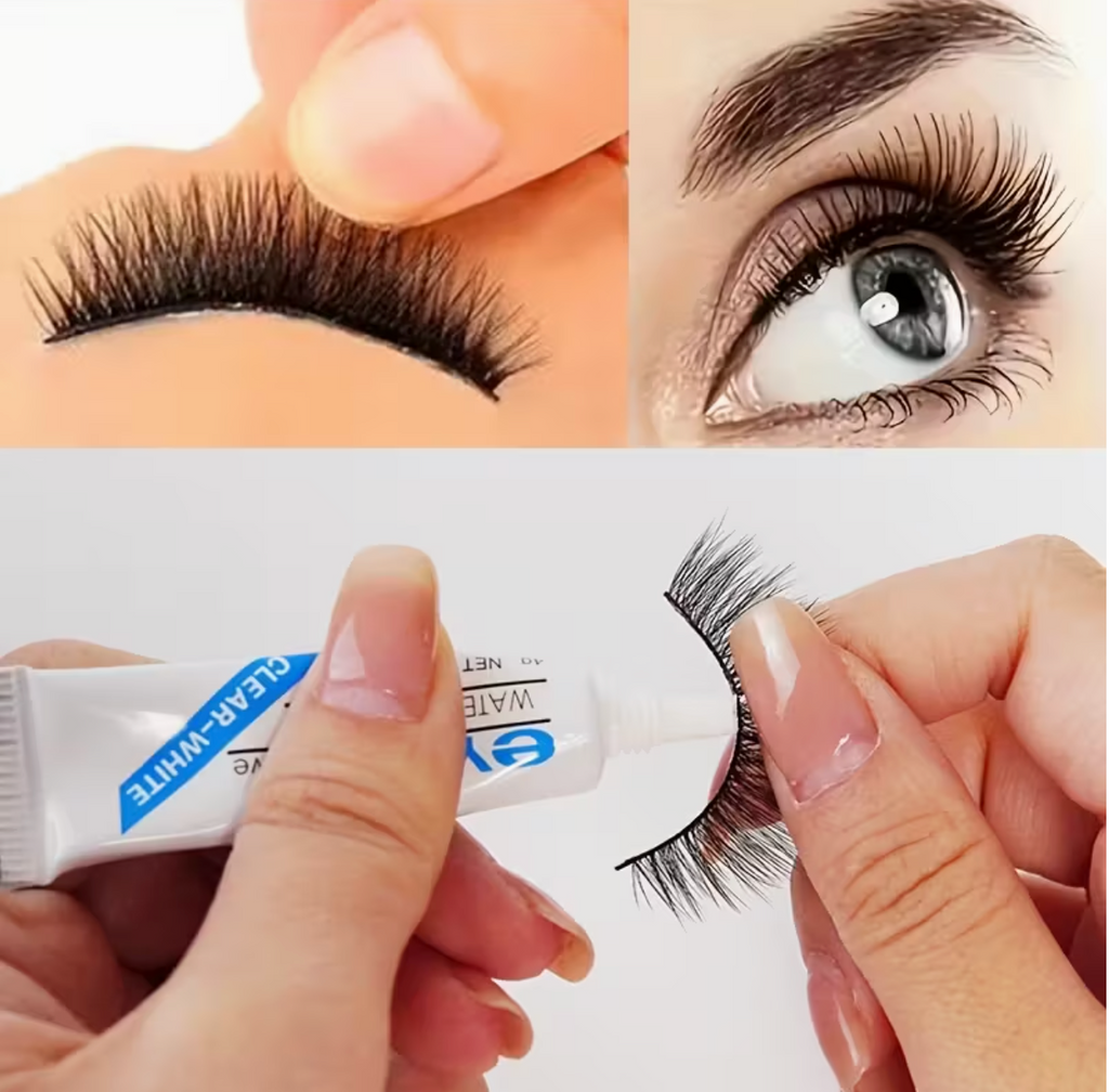 Waterproof & Long-Lasting Eyelash Adhesive – Strong Hold Glue for False Eyelashes | Non-Irritating, Professional Makeup Tool