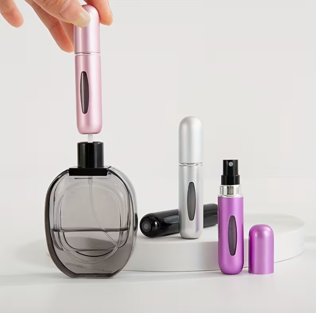 1-Pack 5ml Perfume Refill Bottle with Spray, Portable Travel Refill Container, Empty Perfume Bottle