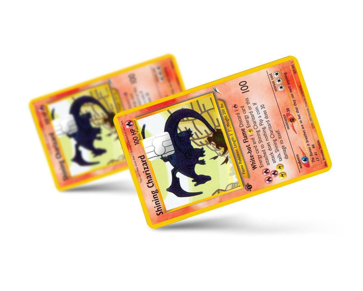 Shining Charizard Pokemon Card Skin Credit Card Sticker Credit Card