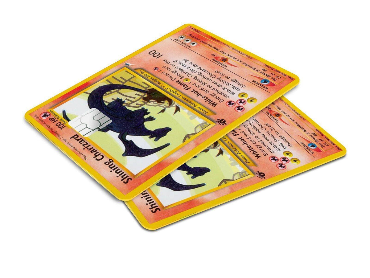 Shining Charizard Pokemon Card Skin Credit Card Sticker Credit Card