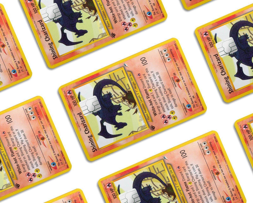 Shining Charizard Pokemon Card Skin Credit Card Sticker Credit Card