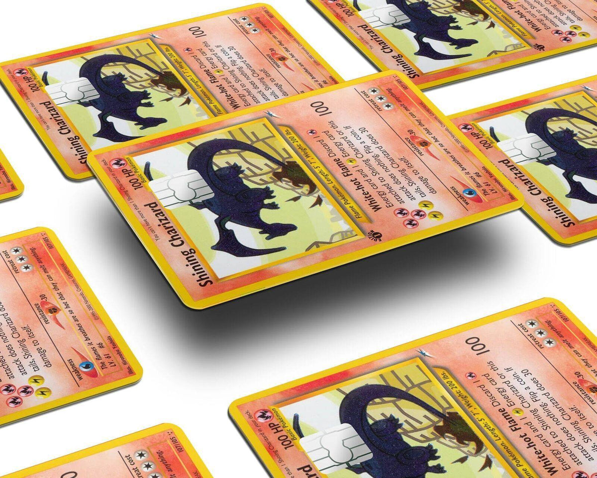 Shining Charizard Pokemon Card Skin Credit Card Sticker Credit Card