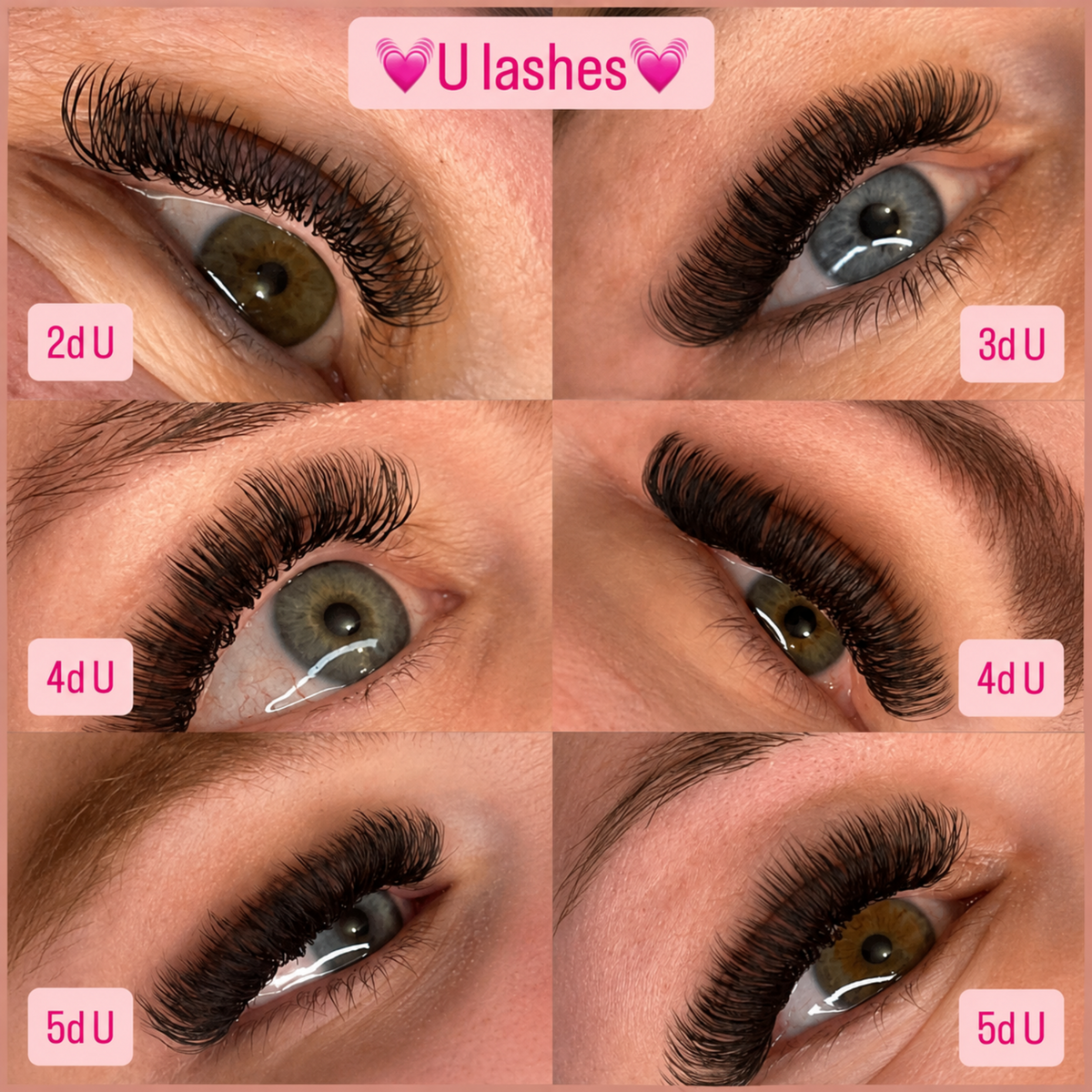 U Collection Lashes – 2DU, 3DU, 4DU & 5DU Mixed Tray