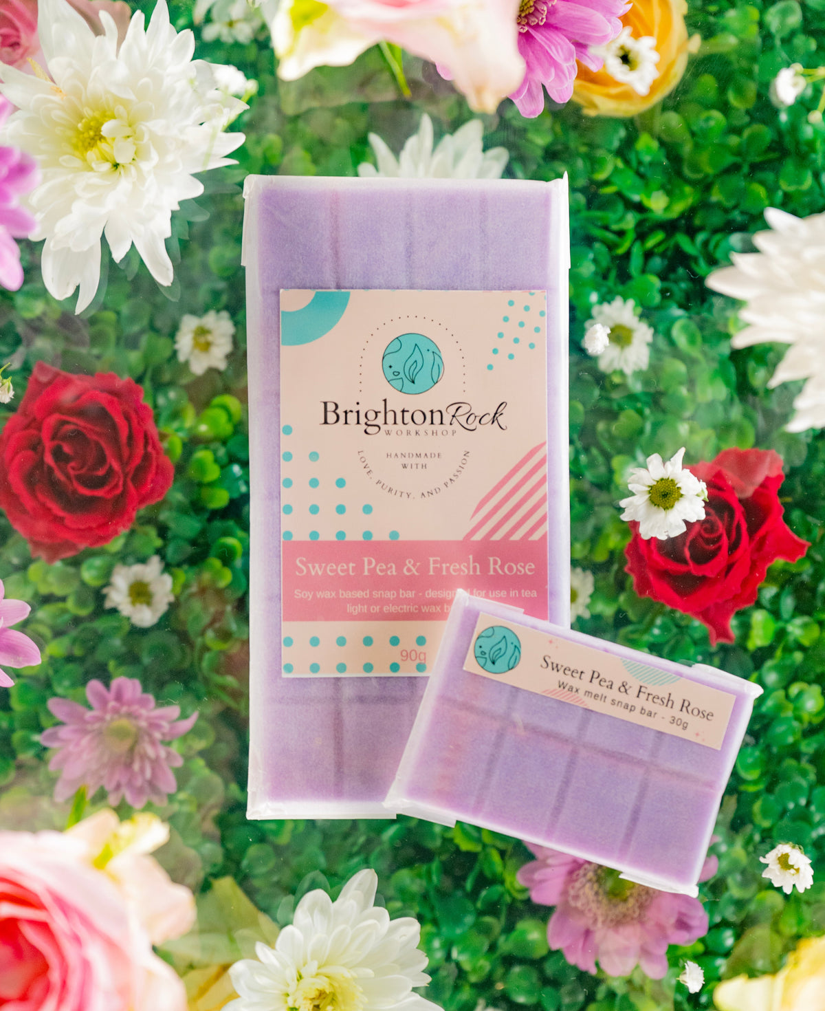 Sweet Pea & Fresh Rose Wax Melt Snap Bar