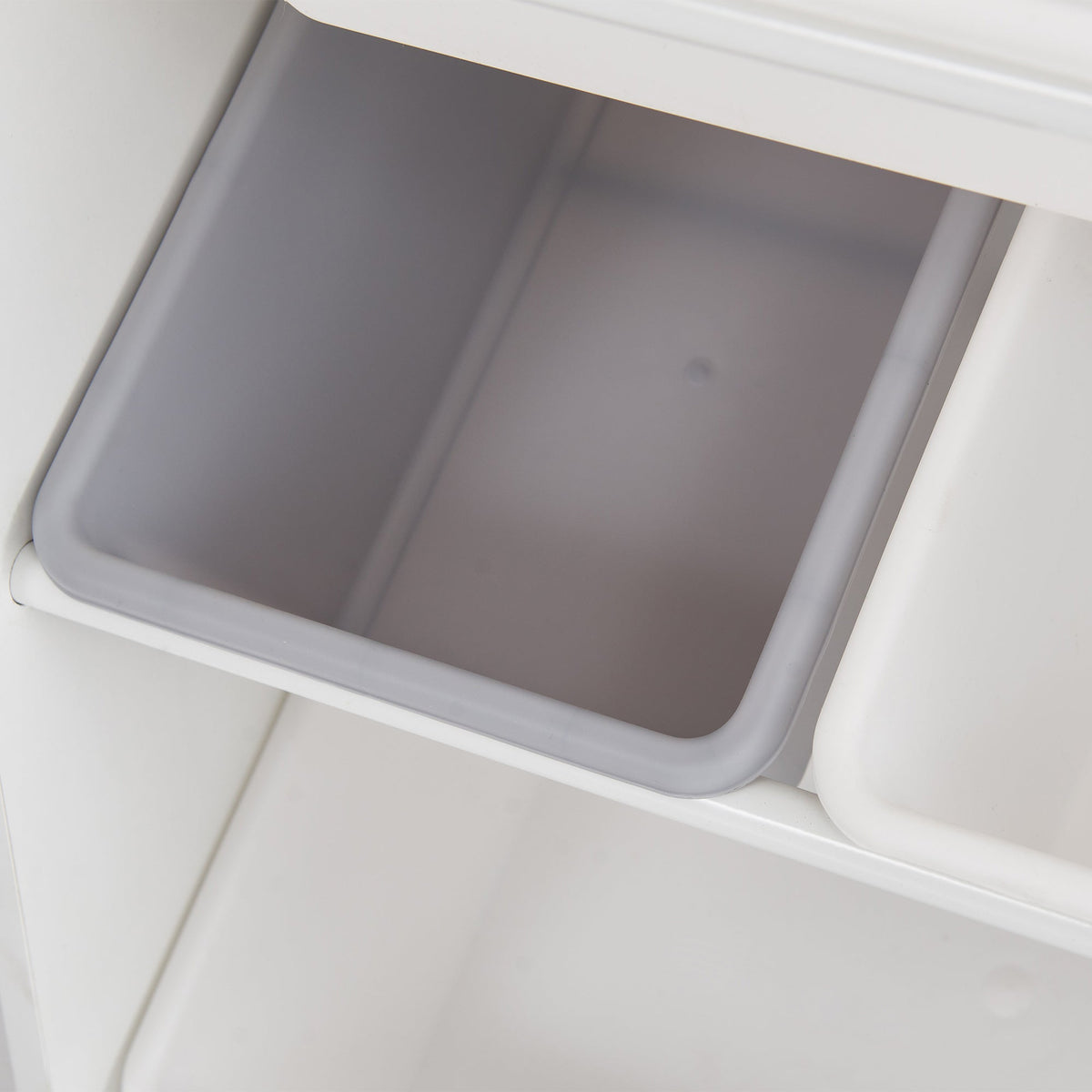 Kids Toy Storage Shelf with 3 Shelves & 6 Storage Boxes - White