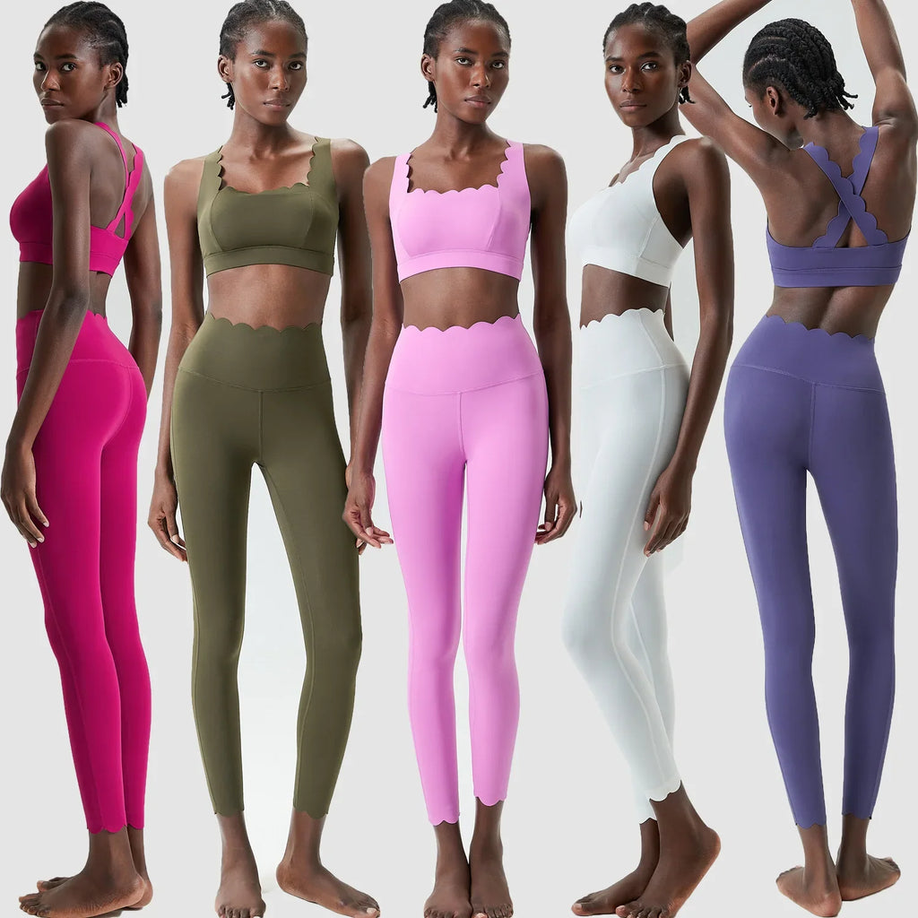 Sleeveless Sports Bra and High Waist Leggings Yoga Set