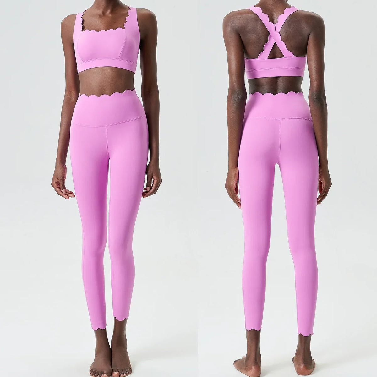 Sleeveless Sports Bra and High Waist Leggings Yoga Set