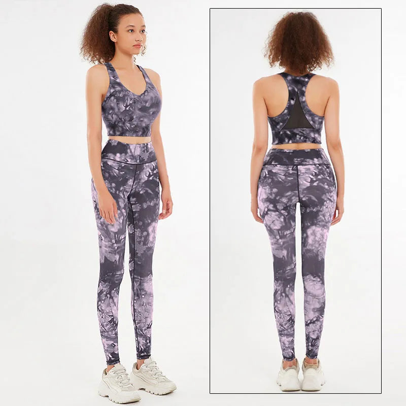 Women's Camouflage Sports Bra and Leggings Workout Set