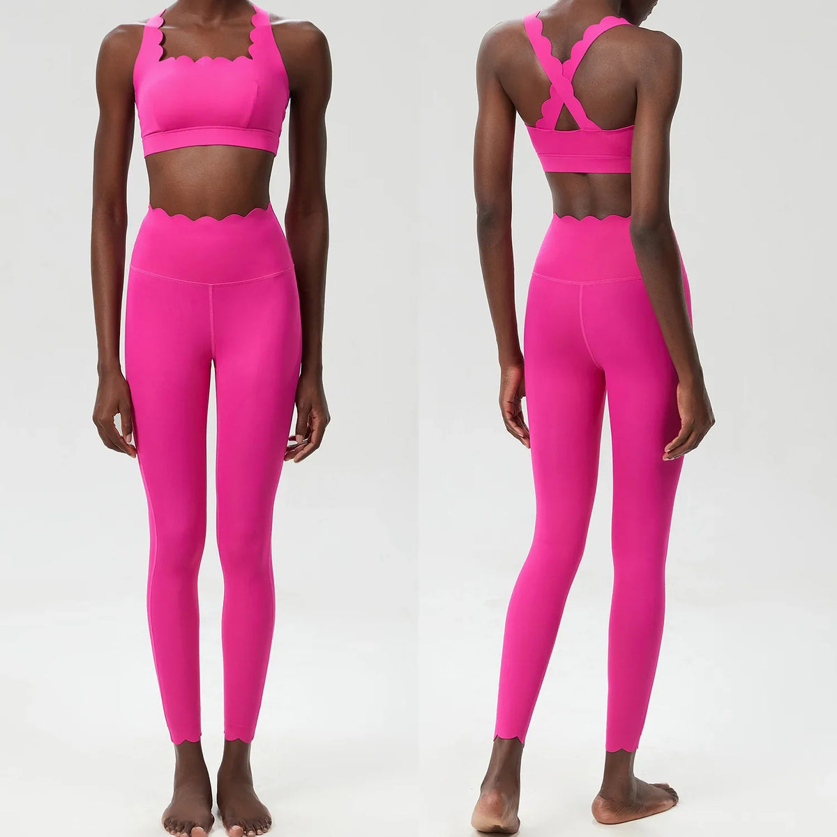 Sleeveless Sports Bra and High Waist Leggings Yoga Set