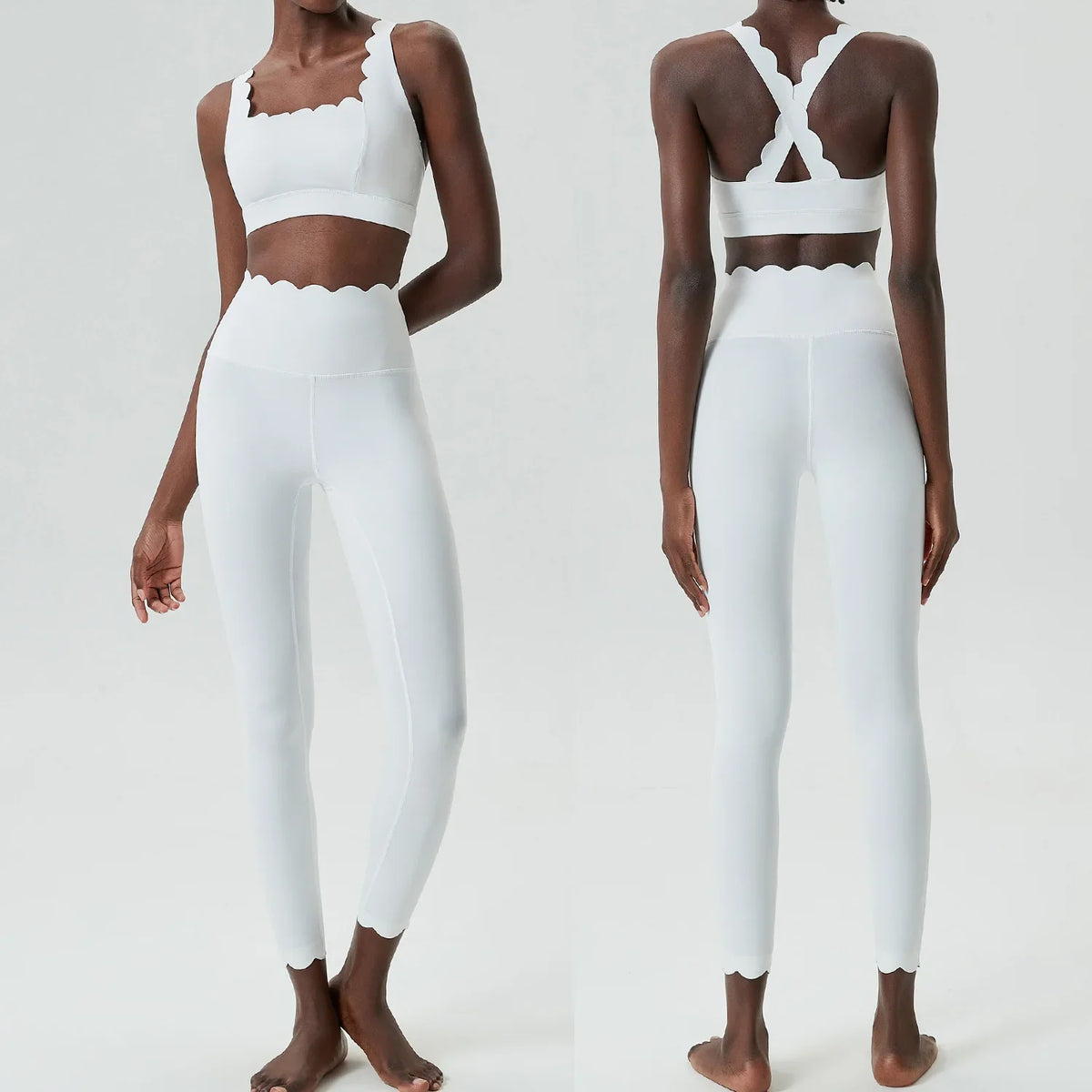 Sleeveless Sports Bra and High Waist Leggings Yoga Set